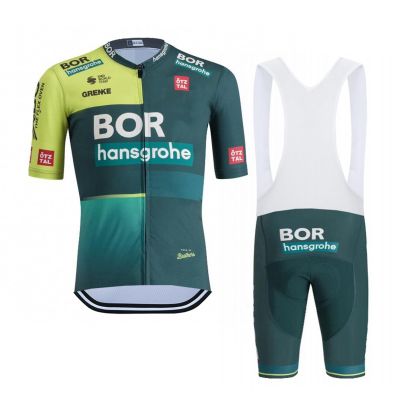 2024 Pro Team BORA Cycling Jersey Set For Men,Breathable MTB Bike Shirt Bib Short Kits GEL Paddad (5XL)