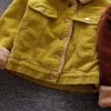Betadog Toddler Corduroy Jacket for Baby Boys Girls Winter Warm Coat Lined Lapel Button Down (Brown, 6-12 Months) view 4