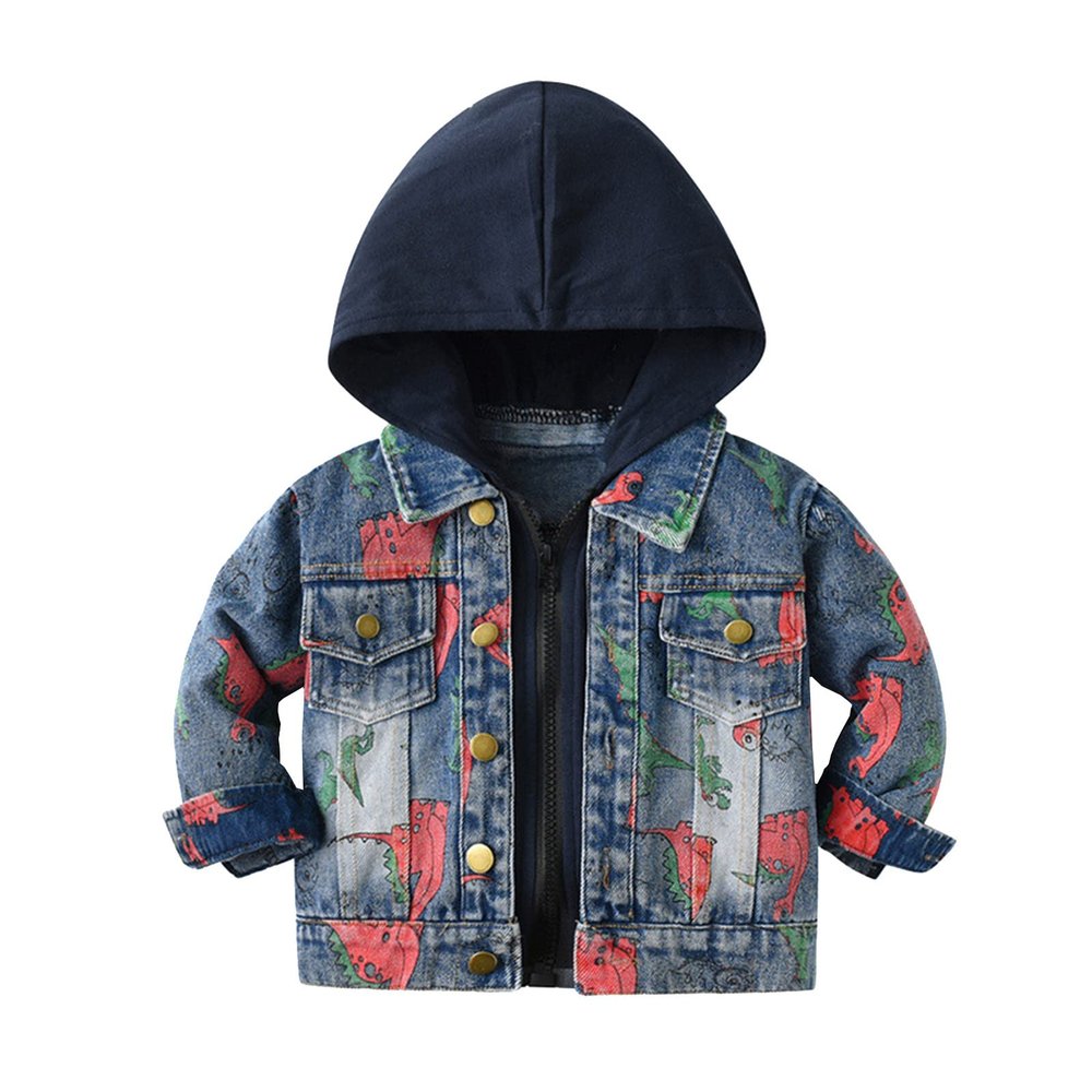 Betadog Boys' Trucker Jacket Unisex Kids and Toddlers' Relaxed Fit Denim Chore Jacket Kid Outwear (A, 10-11 Years)