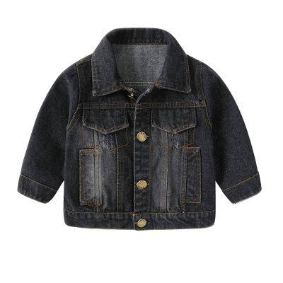 Betadog Baby Girl's and Newborn Denim Jacket Girls and Toddler Embroidered Denim Jackets Kid (Black, 12-18 Months)