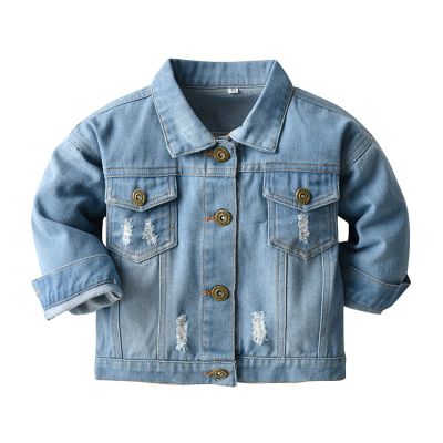 Betadog Girl/Boy Jean Jacket,Stone Washed Soft Denim Outfits 310 Years Big Girls Embroider Denim (Blue, 5-6 Years)