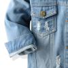 Betadog Girl/Boy Jean Jacket,Stone Washed Soft Denim Outfits 310 Years Big Girls Embroider Denim (Blue, 5-6 Years) view 4
