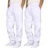 2 Pack Sweat Pants for Mens Wide Leg Joggers Pants Heavyweight Fleece Workout Jogging Loose Fit Trousers with Pocket view 1