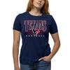 Team Fan Apparel NFL Womens Overtime Blueprint Tag-Less T-Shirt, Ladies Football Tee, Short Sleeve, Soft Cotton, Vintage (Houston Texans - Navy, Medium) view 1