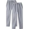 2 Pack Sweat Pants for Mens Wide Leg Joggers Pants Heavyweight Fleece Workout Jogging Loose Fit Trousers with Pocket view 2