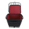 Basket, Multifunctional Front Storage Basket Water Dust Proof Metal Front with Black Liner Bag Suitable for Electric Bikes and Electric Scooters