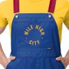 FOCO Men's Denver Nuggets NBA Logo Bib Overalls, Team Stripe view 3