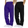 2 Pack Sweat Pants for Mens Wide Leg Joggers Pants Heavyweight Fleece Workout Jogging Loose Fit Trousers with Pocket view 1