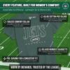 Team Fan Apparel NFL Womens Overtime Blueprint Tag-Less T-Shirt, Ladies Football Tee, Short Sleeve, Soft Cotton, Vintage (New York Jets - Green, Small) view 3