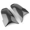 1 Pair ABS Carbon Fiber Car Door Rear View Side Mirror Cover Trim Compatible for BMW F10 F11 F18 F01 F02 F06 F12 F13 GT F07 LCI 5 6 7 Series view 1