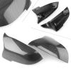 1 Pair ABS Carbon Fiber Car Door Rear View Side Mirror Cover Trim Compatible for BMW F10 F11 F18 F01 F02 F06 F12 F13 GT F07 LCI 5 6 7 Series view 2