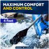 Five Oceans Canoe Paddle, 2-Pack Canoe Paddles and Boat Hook, Black, 4-Feet Long, Anodized Aluminum Shaft, Reinforced ABS Plastic Blade & Hook, Lightweight - FO1876-M2 view 4