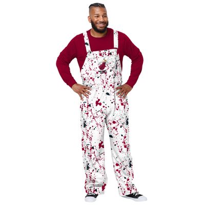 FOCO Men's Miami Heat NBA Team Logo Bib Overalls, Paint Splatter