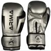 Arima Boxing Gloves - Premium PU Leather, Heavyweight - Ideal for Boxing, Kickboxing, Muay Thai & Fitness Training - Silver, 14 oz. view 1