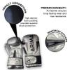 Arima Boxing Gloves - Premium PU Leather, Heavyweight - Ideal for Boxing, Kickboxing, Muay Thai & Fitness Training - Silver, 14 oz. view 2
