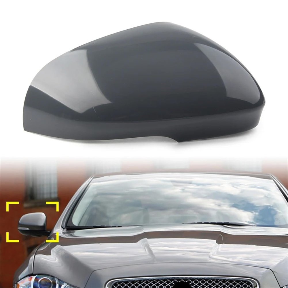 1PCS Car Rear Side View Mirror Cover Cap Compatible for Jaguar XF XFR XFR-S XJ XJR XK XKR XKR-S XE 2010-2015 Primed Right Side