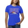 Team Fan Apparel NFL Womens Overtime Blueprint Tag-Less T-Shirt, Ladies Football Tee, Short Sleeve, Soft Cotton, Vintage (Denver Broncos - Royal, Large) view 1