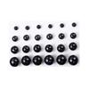 12 Pairs Set Pearl Stud Earrings Minimalist Dainty Hypoallergenic Elegant Round Ball Beads Stud Earrings Set for Women5mm 8mm 10mm 12mm - Black view 1