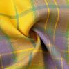 Plaid Sweatpants Baggy Elastic High Waisted Wide Leg Pants Cute Teen Girl Y2k Street Slacks with Pocket Yellow view 3