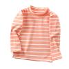 Little Girls Long Sleeve Striped Turtleneck Tee Shirts Soft Pullover Slim Stretchy Crewneck Tops Kids (A, 1-2 Years) view 1