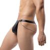 NVIFJIKI Men Faux Leather Thong G String Exotic Chain Panties Sexy Costumes T-Back Underwear (US, Alpha, XX-Large, Regular, Regular, Black) view 4
