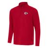 Antigua Men's Red Kansas City Chiefs Intent Quarter-Zip Pullover Top view 1