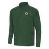 Antigua Men's Green Green Bay Packers Intent Quarter-Zip Pullover Top view 1