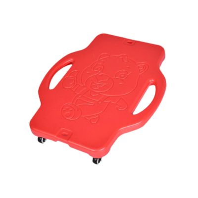 Aymzbd Sports Scooter Board Sitting Scooter Board for Kids Children Sport Flat Scooter for Fitness Exercise Outdoor Activities Homes, Red