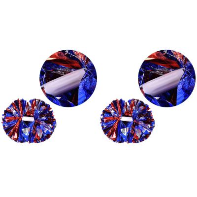 2Pcs Sport Pompoms, Plastic Cheerleader Aerobics Pom Poms Pompoms for Cheerleader Activities and Parties