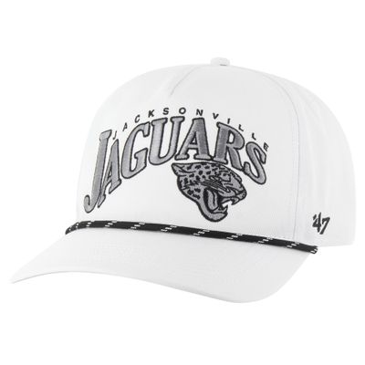 47 Men's White Jacksonville Jaguars Wave Speckle Hitch Rope Adjustable Hat