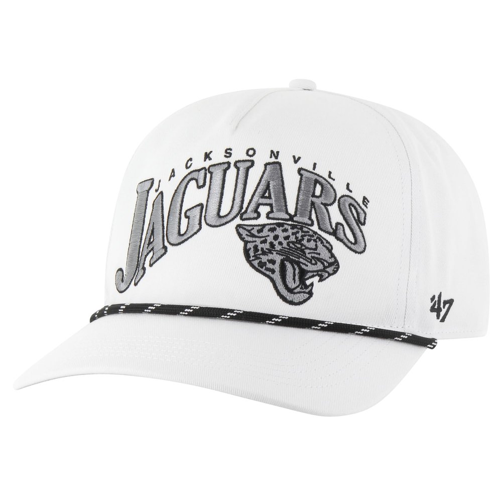 47 Men's White Jacksonville Jaguars Wave Speckle Hitch Rope Adjustable Hat