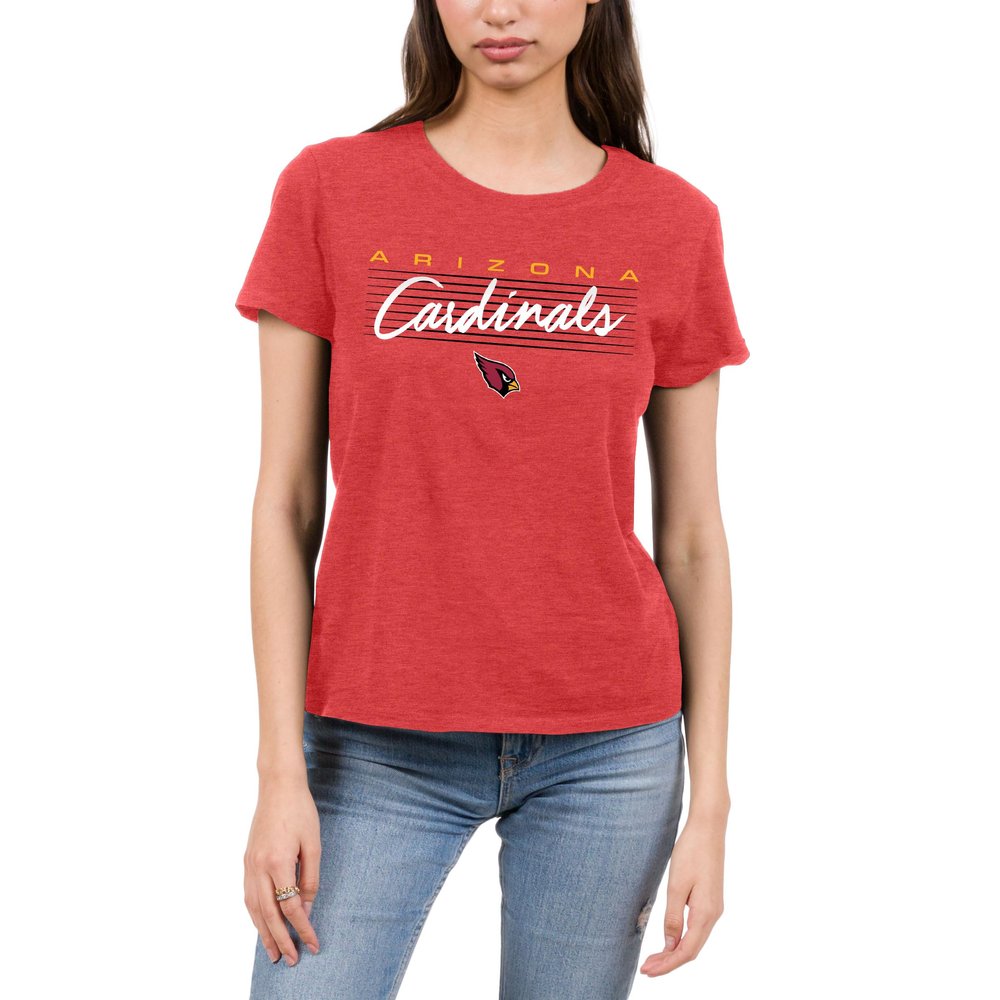 Arizona Cardinals Retro Script Lines - NBA Women's Short Sleeve Fan T-Shirt
