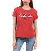 Arizona Cardinals Retro Script Lines - NBA Women's Short Sleeve Fan T-Shirt view 1