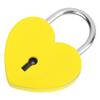 Heart Lock, Practical, Comfortable Lock with Key for Diary, Small Luggage, Jewelry Box (Yellow) view 2