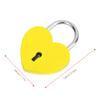 Heart Lock, Practical, Comfortable Lock with Key for Diary, Small Luggage, Jewelry Box (Yellow) view 3