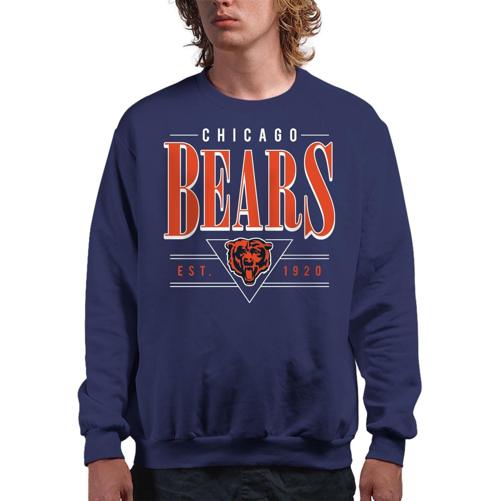 Chicago Bears Established Retro - NFL Adult Crew Fleece for Men & Women
