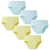 SEVENCANDY Little Girls Cotton Panties Kids Soft Undies Toddler Breathable Briefs Underwear (3Blue/3Yellow,5T) view 1