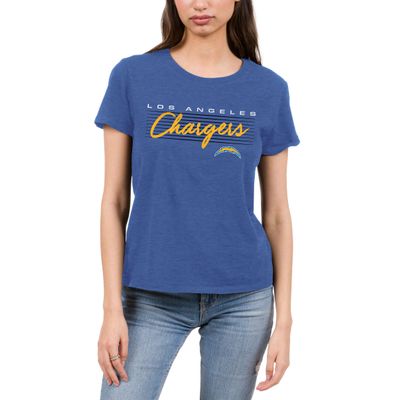 Los Angeles Chargers Retro Script Lines - NBA Women's Short Sleeve Fan T-Shirt