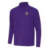Antigua Men's Purple Minnesota Vikings Intent Quarter-Zip Pullover Top view 1