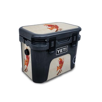Carbon Fiber Skin Compatible with Yeti Roadie 15 Hard Cooler - Vulpes Fox - Premium 3M Vinyl Protective Wrap Decal Cover - Easy to Apply | Crafted in The USA by MightySkins