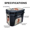 Carbon Fiber Skin Compatible with Yeti Roadie 15 Hard Cooler - Vulpes Fox - Premium 3M Vinyl Protective Wrap Decal Cover - Easy to Apply | Crafted in The USA by MightySkins view 2