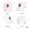 Desert Cactus Florida State University Baseball Hat Seminoles FSU Brimmed Embroidered Hats Cap Adjustable Cloth Strap Adult (Style G1) White view 3
