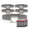 EVEREADY LED Headlamps Pro200 [5-Pack], IPX4 Water Resistant, Bright and Durable Head Lights for Camping, Hiking, Emergency Power Outage (Batteries Included) view 1
