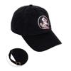 Desert Cactus Florida State University Baseball Hat Seminoles FSU Brimmed Embroidered Hats Cap Adjustable Cloth Strap Adult (Style D1) Black view 1