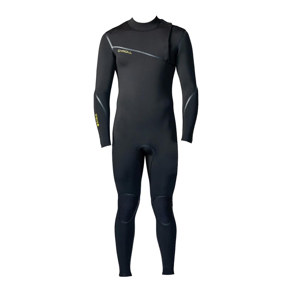 Gyroll Shield 4/3 Zipperless Fullsuit-Black/Yellow-M