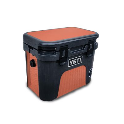 Carbon Fiber Skin Compatible with Yeti Roadie 15 Hard Cooler - Solid Salmon - Premium 3M Vinyl Protective Wrap Decal Cover - Easy to Apply | Crafted in The USA by MightySkins