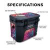 Carbon Fiber Skin Compatible with Yeti Roadie 15 Hard Cooler - Paint Party - Premium 3M Vinyl Protective Wrap Decal Cover - Easy to Apply | Crafted in The USA by MightySkins view 2