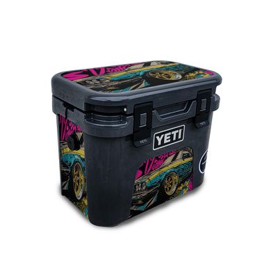 Carbon Fiber Skin Compatible with Yeti Roadie 15 Hard Cooler - Camber - Premium 3M Vinyl Protective Wrap Decal Cover - Easy to Apply | Crafted in The USA by MightySkins