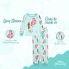 Disney girls 2-piece Snug-fit Cotton Holiday Pajama Set, Soft & Cute for Kids, PRINCESS FUN, 2T view 3
