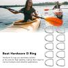 10 PCS 316 Stainless Steel D Ring, Seamless Welded Hardware D Buckle Ring Marine D Buckle Ring Strength and Durability for Marine Industrial Applications (50 * 47 * 6MM) view 2